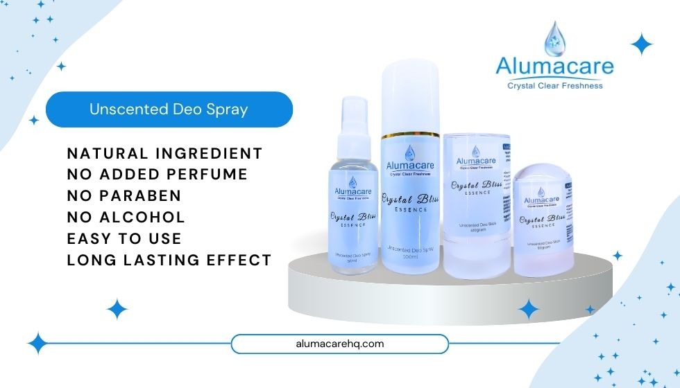 🔥Alumacare Crystal Bliss Essence Unscented Deo Spray & Stick🔥
